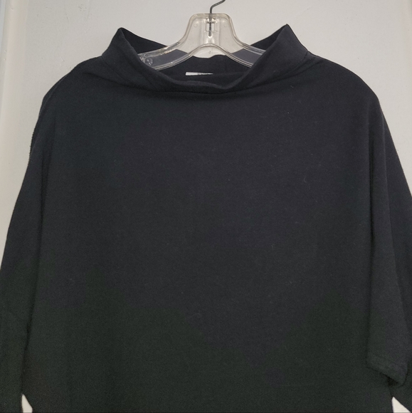 Norma Kamali True Black All In One Dolman Sleeve Stretch Cotton Dress Size XS - Picture 7 of 16